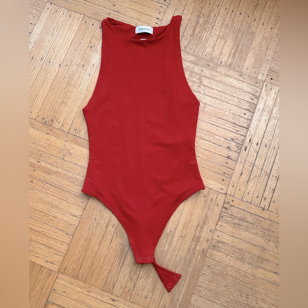 Babaton fiery orange body suit